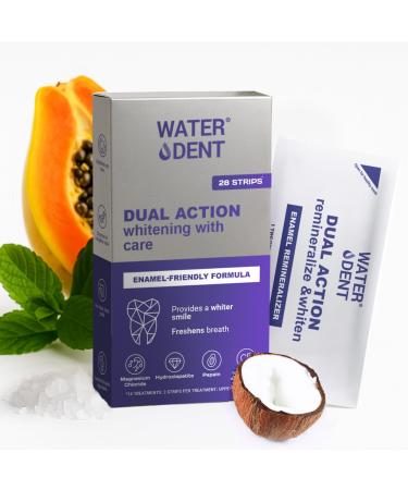 Gentle Whitening & Remineralization Teeth Strips | Helps Your Teeth gets Stronger | 14-Treatment Kit for Sensitive Teeth | Peroxide-Free Formula with Hydroxyapatite Papain & Coconut Oil (28 Strips)