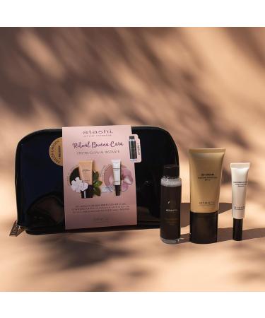 Atashi | Buena Cara Ritual | DD Cream Antiedad + Contorno de Ojos Lifting Iluminador + Agua Micelar | Efecto Glow | Treatment with Color | Reduce Bolsas y Ojeras | Desmaquilla Rostro Eyes and Lips - Buy Online on GoSupps.com