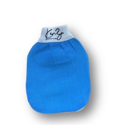 Deep Exfoliating Gloves for Shower Naturally Exfoliate Away Dead Skin Exfoliating Glove Exfoliating Body Scrubber Glove for Smooth Soft Skin (Blue)
