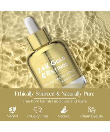 Shop Bella Beauty 24K Gold & Retinol Face Serum - Anti-Aging Lifting Firming for All Skin Types - Cruelty Free Korean Skincare - Buy Online on GoSupps.com