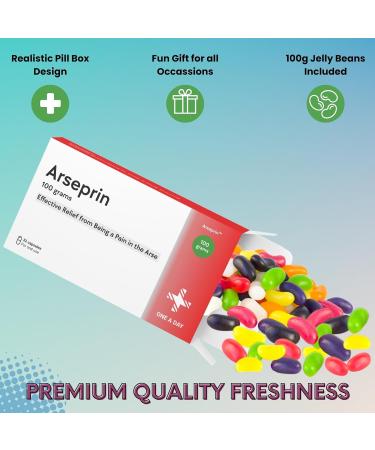 Funny Gift Novelty Joke Pill Box Prank with 100g Jelly Beans Sweets Small Gifts Retirement Gifts for Men Him Silly Gifts Valentines Day Birthday Gifts for Mum Dad Son Daughter Boyfriend Arprn - Buy Online on GoSupps.com
