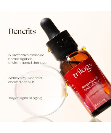 Trilogy Rosehip Oil Antioxidant - Organic Beauty Oil for All Skin Types - Improve Fine Lines & Wrinkles - 2-Pack - Buy Online on GoSupps.com