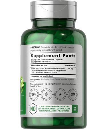 Green Tea Extract Capsules 450mg | 180 Count | Herbal Supplement | Non-GMO & Gluten Free - Buy Online on GoSupps.com
