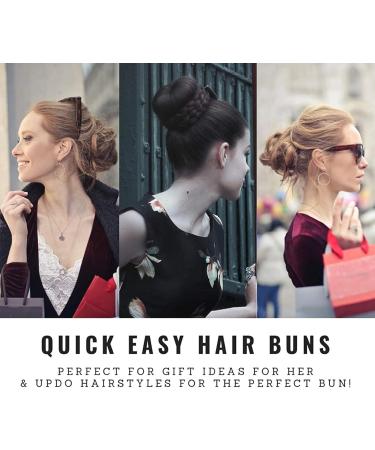 Hair Bun Maker Tool Kit Accessories 4 Pack Magic Bun Wraps Hair Styling Donut Twisters Roll Clip Holder For Women Ladies Girls Black (Small) - Buy Online on GoSupps.com