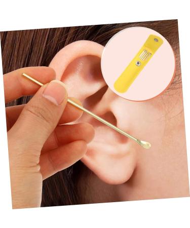 DOITOOL 3 Sets Ear Picking Tool Silicone Remover Earwax Removal Kit - Stainless Steel Ear Picks - Golden - 11.5X2.7X1cm - 3pcs - Buy Online on GoSupps.com