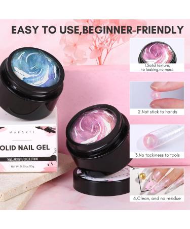 Makartt 4 in 1 Solid Builder Gel for Nails - Nail Extension, Sculpting, & Rhinestone Adhesive with Hard Gel Finish | Moondust Pearlescence | Nail Lamp Required - Buy Online on GoSupps.com