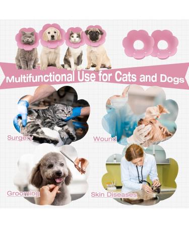 2 Piece Adjustable Cat Collar & Neck Rope - Post-Surgery Recovery Cone for Puppies & Small Dogs (Pink L) | A-Rosa International Shipping - Buy Online on GoSupps.com