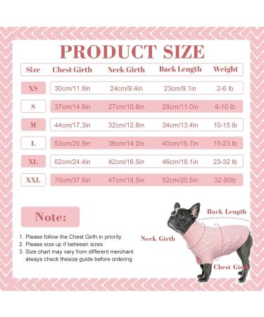 Hjumarayan Elegant Dog Sweater for Medium Dogs | Warm & Stylish Pink Sweater with Leash Hole | Perfect for French Bulldogs (XXL 70cm Breast 52cm Back) - Buy Online on GoSupps.com