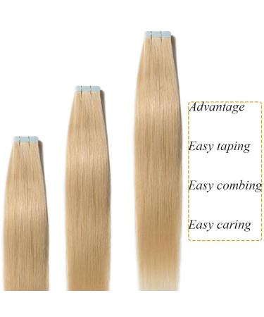 Buy Silk-Co Tape Extensions | 30cm Remy Real Hair | 20 Tresses x 4cm | #613 Bleached Blonde | International Shipping - Buy Online on GoSupps.com