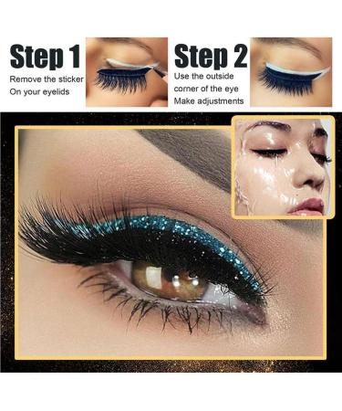 miduoidn 4 Pairs Eyeliner Decal Eyelash Sticker Fine Workmanship Compact Size Lady Accessories Convenience Self-adhesive Makeup Tool Type 4 - Buy Online on GoSupps.com