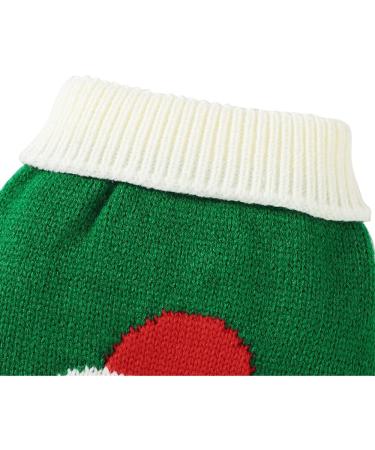 Christmas Dog Sweater for Small Dogs - Soft Thickened Snowman Design | Puppy T-Shirts | Size M Green - Buy Online on GoSupps.com