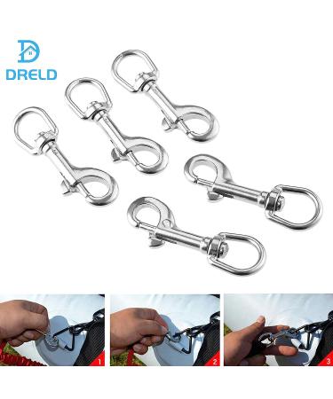 Swivel Eye Bolt Snap Hook Mount 316 Stainless Steel with Rubber Pad - Pack of 5 for Fishing Boat, Canoe & More - Buy Online on GoSupps.com