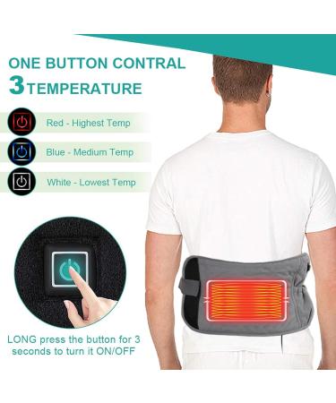 Blurr Heating Cushions | Adjustable USB Heating Belt for Lower Back Relief | 42x26 cm | Ideal for Men & Women | Indoor & Outdoor Use - Buy Online on GoSupps.com