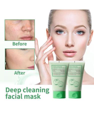 Green Tomato Clay Mask - Korean Deep Cleansing Exfoliation for Pore Purifying & Sebum Control - 1PC - Buy Online on GoSupps.com