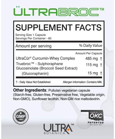 Detoxification Supplement - Broccoli Seed Extract & Curcumin | Liver Support Antioxidant | 60 Veg Capsules - Buy Online on GoSupps.com