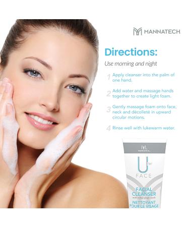 Mannatech Uth Facial Cleanser | Gentle Foaming Exfoliator with Grape Seeds | Wash Away Makeup Oil & Dirt 3.8oz/112ml - Buy Online on GoSupps.com