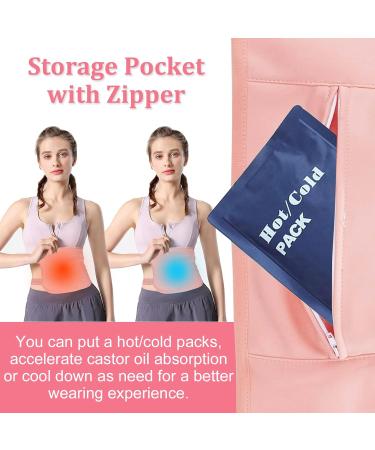 Organic Reusable Castor Oil Pack Kit - Comfortable Cotton Wrap for Liver Detox Muscle Pain Relief & Constipation - Adjustable Massage Belt in Pink - Buy Online on GoSupps.com