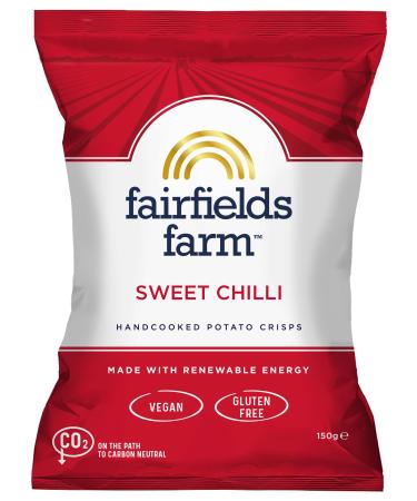 Fairfields Farm Crisps Sweet Chilli Hand Cooked Potato Crisps 150g | Pack of 5
