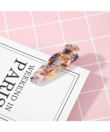Colorful Geometric Acrylic Resin Hair Clips - 12 Piece Set for Women & Girls - Buy Online on GoSupps.com