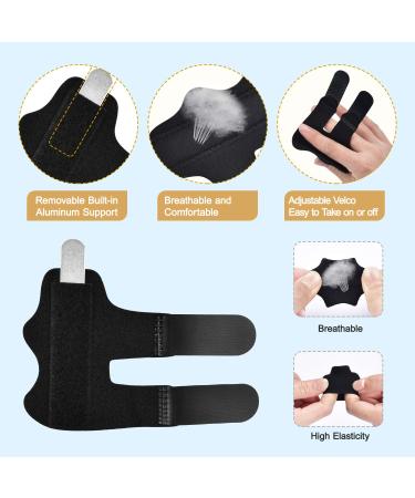 Sopito Finger Splints - 2pcs Finger Support Brace with 6pcs Nylon Sleeves for Broken Fingers, Arthritis, and Knuckle Immobilization - Buy Online on GoSupps.com