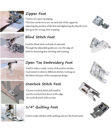 11Pcs Snap On Sewing Machine Presser Feet Set for Brother Singer Janome - Low Shank Use - Buy Online on GoSupps.com