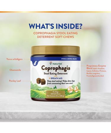 NaturVet Coprophagia Stool Eating Deterrent & Breath Aid - 130 Soft Chews (10 oz) - Buy Online on GoSupps.com