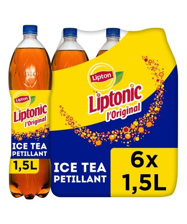 LIPTONIC Ice Tea Th Glac Saveur Citron Vert - Lot de 6x1 5L