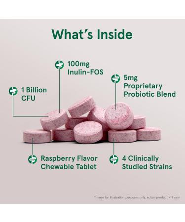 Jarrow Formulas Jarro-Dophilus Kids Probiotic - Sugar-Free Raspberry, 1 Billion Live Bacteria, 60 Chewable Tablets - Buy Online on GoSupps.com