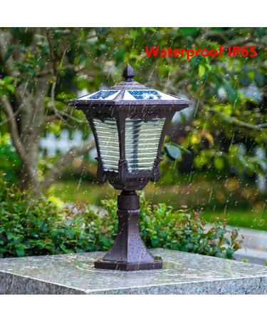 Outdoor Solar Post Light Gate Exterior Pillar Lamp Aluminum Bollard Column Lamp Fence Stigma Light Waterproof IP65 Garden Street Light - Buy Online on GoSupps.com