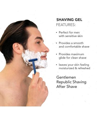 Gentlemen Republic 16oz Shaving Gel - Alcohol-Free Lather & Dye-Free Maximum Glide Formula - Made in the USA for Superior Comfort - Buy Online on GoSupps.com