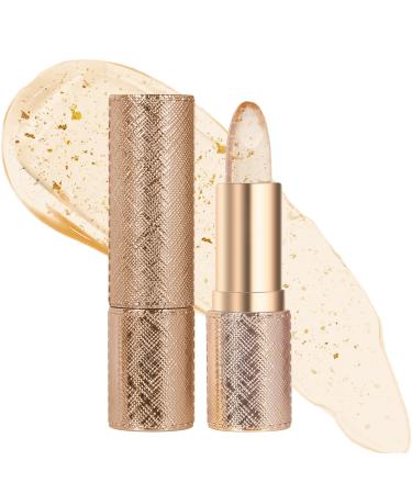 Colour Changing Lip Balm Long Lasting Moisture Lip Care Lip Balms Hydrating Plumping Clear Lip Balm Locks In Moisture Soft Smooth Change Colour Based On Temperature And PH (Gold)