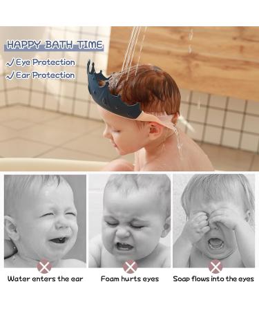 Fusacony Adjustable Baby Shampoo Cap - Tear-Free Hair Washing for Kids 0-9 Years | Safe & Comfortable Shower Hood (Blue) - Buy Online on GoSupps.com