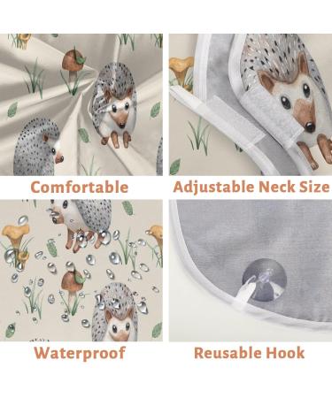 Hedgehog Mushroom Beard Bib Apron | Waterproof Non-Stick Hair Catcher for Men | Ideal Grooming Cape & Gift with Suction Cups - Buy Online on GoSupps.com