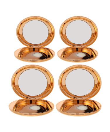 OSALADI Palette de Maquillage Vide Ronde 4 Pi ces avec Miroir Bo te Poudre Compacte Dor e 432 tui Portable pour Rangement de Cosm tiques et Cr ation de Fards Paupi res