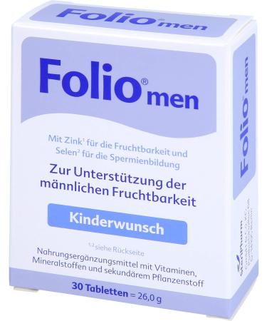 Folio men tablets to support male fertility - 30 Tablet - Buy Online on GoSupps.com