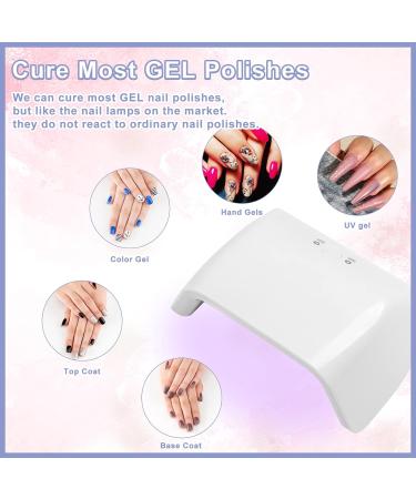 ANGNYA 30W UV Nail Lamp for Gel Nails - Professional Nail Dryer with 2 Timers - Portable UV Lamps for Nail Art at Home and Salons (White) - Buy Online on GoSupps.com