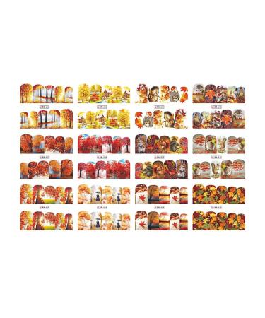 dijiusidy Nails Stickers Fashion Maple Leaf Pumpkin Decals Manicure Tools Sliders Decor Adhesive Fruit Elements Decorations 516 BN505 BN505 516