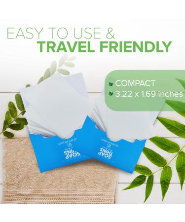 BAMBOEARTH Antibacterial Paper Soap Sheets - 3 Pack Portable Disinfecting Hand Washing Strips, Dissolvable & Disposable Travel Soap Sheets, Lavender Scented Dry Mini Soap Sheets - Buy Online on GoSupps.com