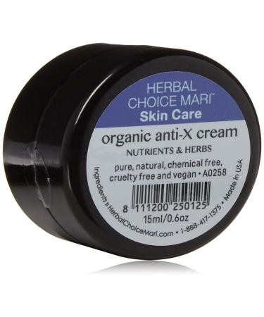 Nature's Brands Organic Anti-X (Anti-Wrinkle) Cream by Herbal Choice Mari 0.5 fl oz Glass Jar 0.5 Fl Oz (Pack of 1)