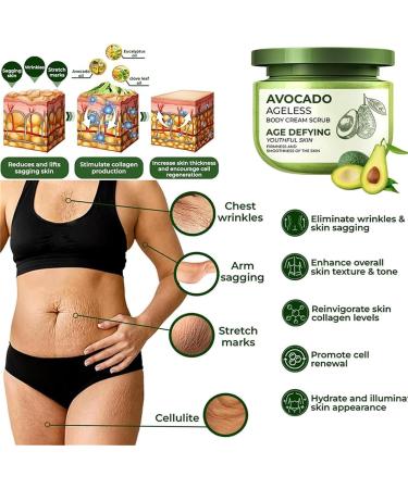 Forever Avocado Body Scrub Avocado Sea Salt Body Scrub Anti Cellulite Body Scrub Exfoliating Body Scrub for Women Nourishing Skin - Buy Online on GoSupps.com