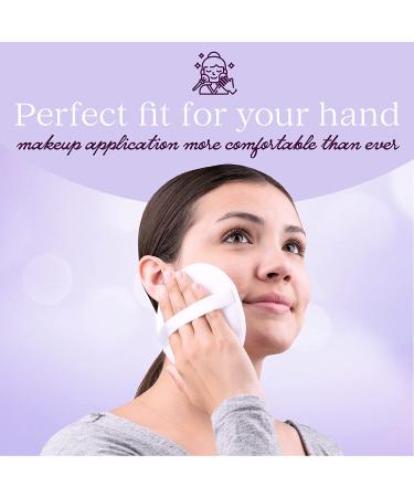 Extra Large Jumbo 4.5 Powder Puffs - 100% Pure Cotton Soft Fluffy Washable Makeup Puff for Face & Body - White (Pack of 1) - Buy Online on GoSupps.com