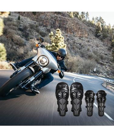 Gute 2-in-1 Knee and Elbow Pads Set for Motorcycle Gear - Adjustable Protector for Motocross, ATV, Skating - Black - Buy Online on GoSupps.com