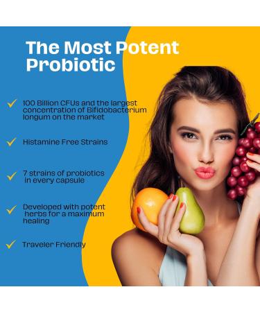 The Gut Institute Bifido Maximus Ultra High Potency Probiotics for Women and Men - Bifidobacterium longum 100 Billion CFUs - 28 ct - 7 Strains - No Histamines - No Refrigeration Needed - Made in USA - Buy Online on GoSupps.com