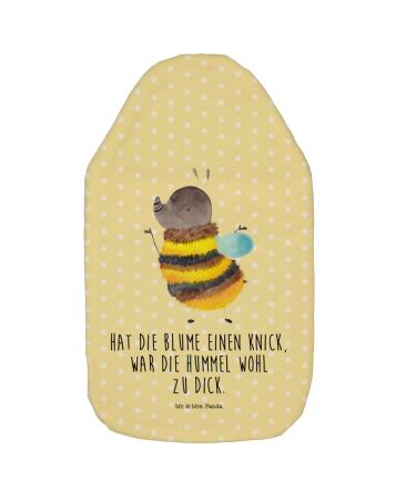 Mr. & Mrs. Panda Warm bottle Hummel fluffy - gift hot water bottle cover hot water bottle with cover flower good mood animal motifs grain pillow yellow