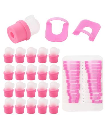 Ximimark 46pcs Nail Guard Kit - U-Curve Spill-Proof Protectors for Precision Polish+Easy-Release 10pcs Nail Gel Soaker Caps- Salon-Grade Nail Care Tool for Home Use