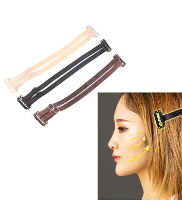 Invisible Face-Lift Headband  3 Pcs Reusable Reduce Wrinkles Daily with Hidden Lifting Straps  V Line Face Lift Strap Slimming Strap Double Chin Reducer Chin Up Adjustable Elastic Belt