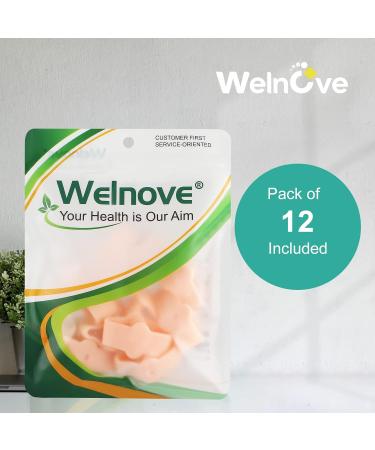 Welnove Toe Separators - Pack of 8 Soft Gel Bunion Correctors with 2 Loops - Big Toe Spacers for Bunions and Overlapping Toes - Beige - Buy Online on GoSupps.com