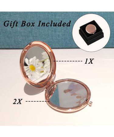 Personalized Rose Gold Compact Mirror - Inspirational Birthday Gifts for Women | Ideal Christmas Gift for Female Friends - Buy Online on GoSupps.com