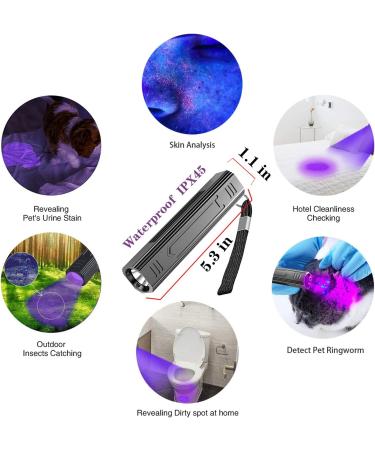 Portable Woods UV Lamp - 365 Nm Black Light Flashlight for Pet Urine Detection & Bed Bug Inspection - Buy Online on GoSupps.com
