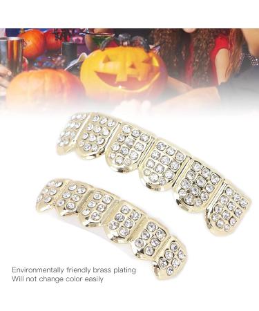 Hip Hop Teeth Brace Hip Hop Teeth Fashionable for Halloween Party for Hip Hop Fashion Shows for Concert for Men for Women(gold) - Buy Online on GoSupps.com